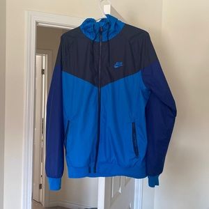Blue Nike windbreaker